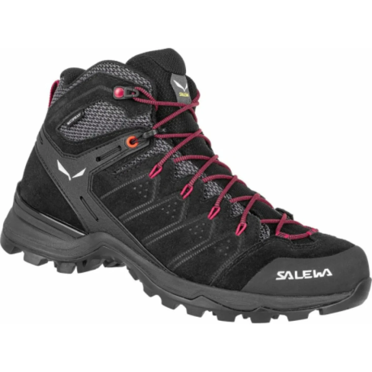 Dámska členková turistická obuv SALEWA Alp Mate Mid PTX W black out virtual pink · záber 1