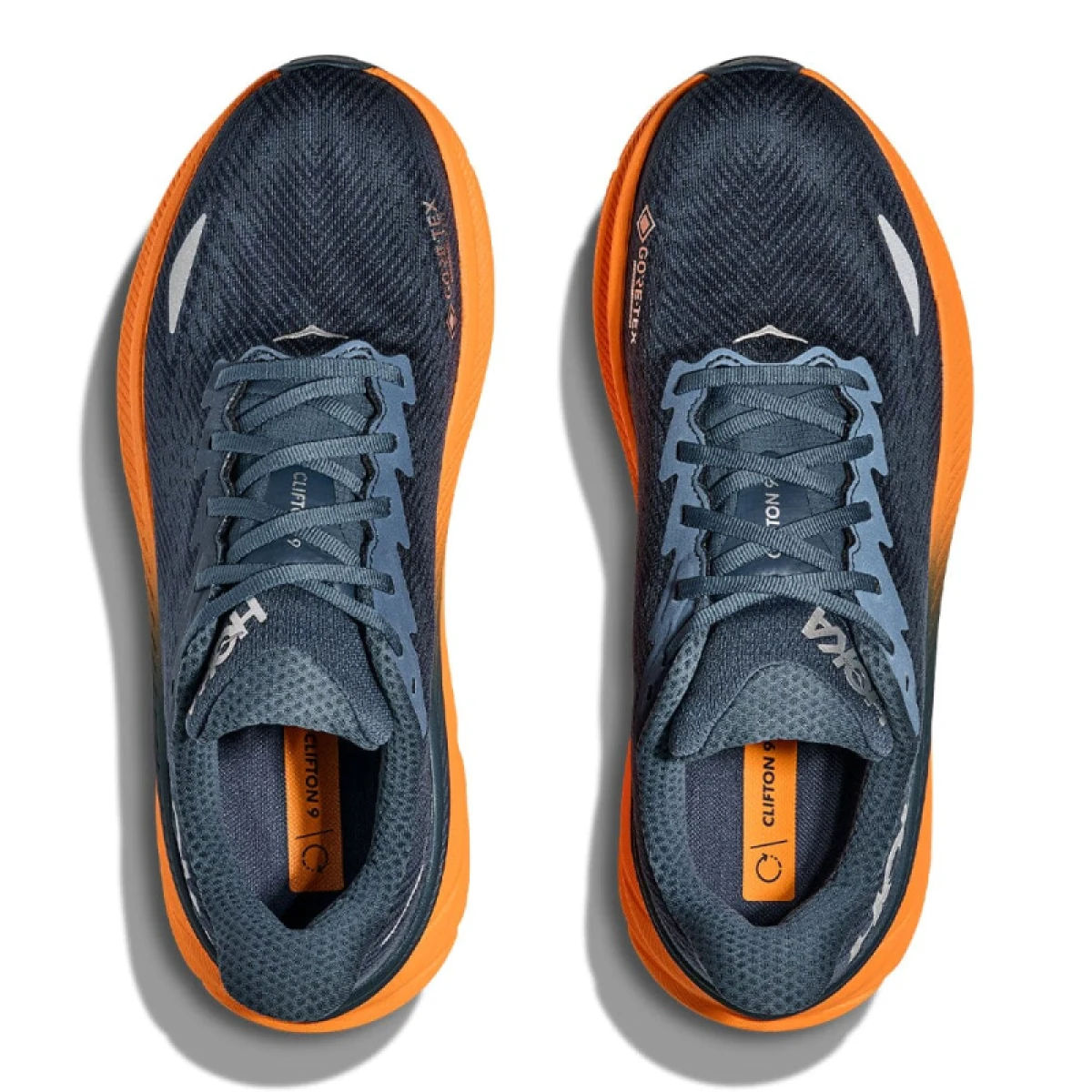 Pánska bežecká obuv HOKA Clifton 9 GTX M stormy skies orange zest · záber 5
