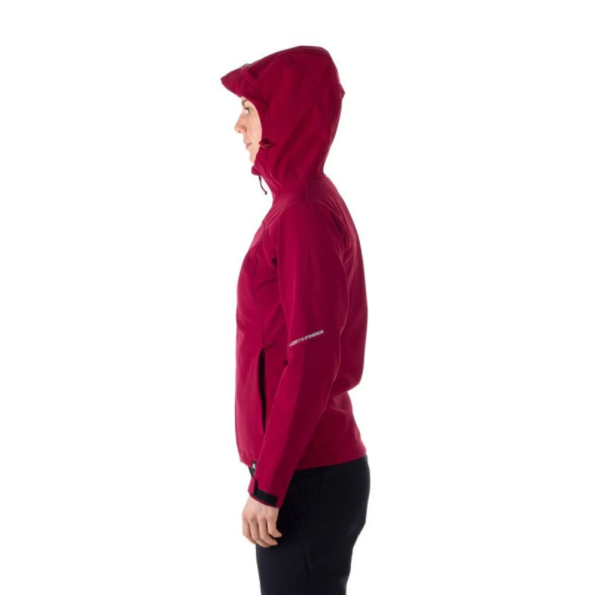 Dámska turistická softshellová bunda NORTHFINDER ASHLEE-510-cherry · záber 3