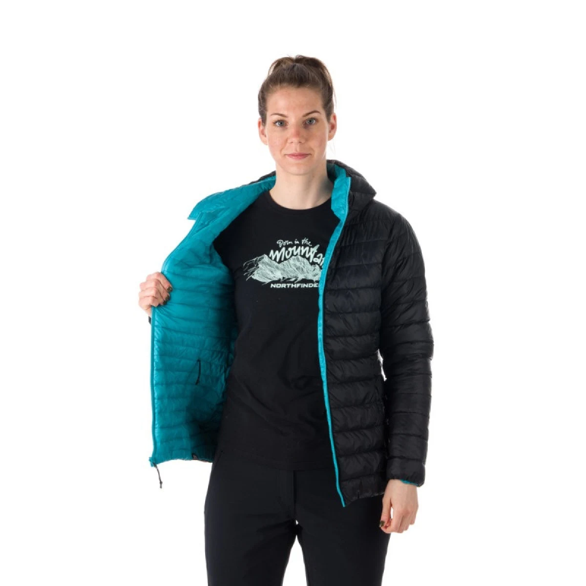 Dámska turistická bunda NORTHFINDER ANNIE-580-azureblueblack · záber 2