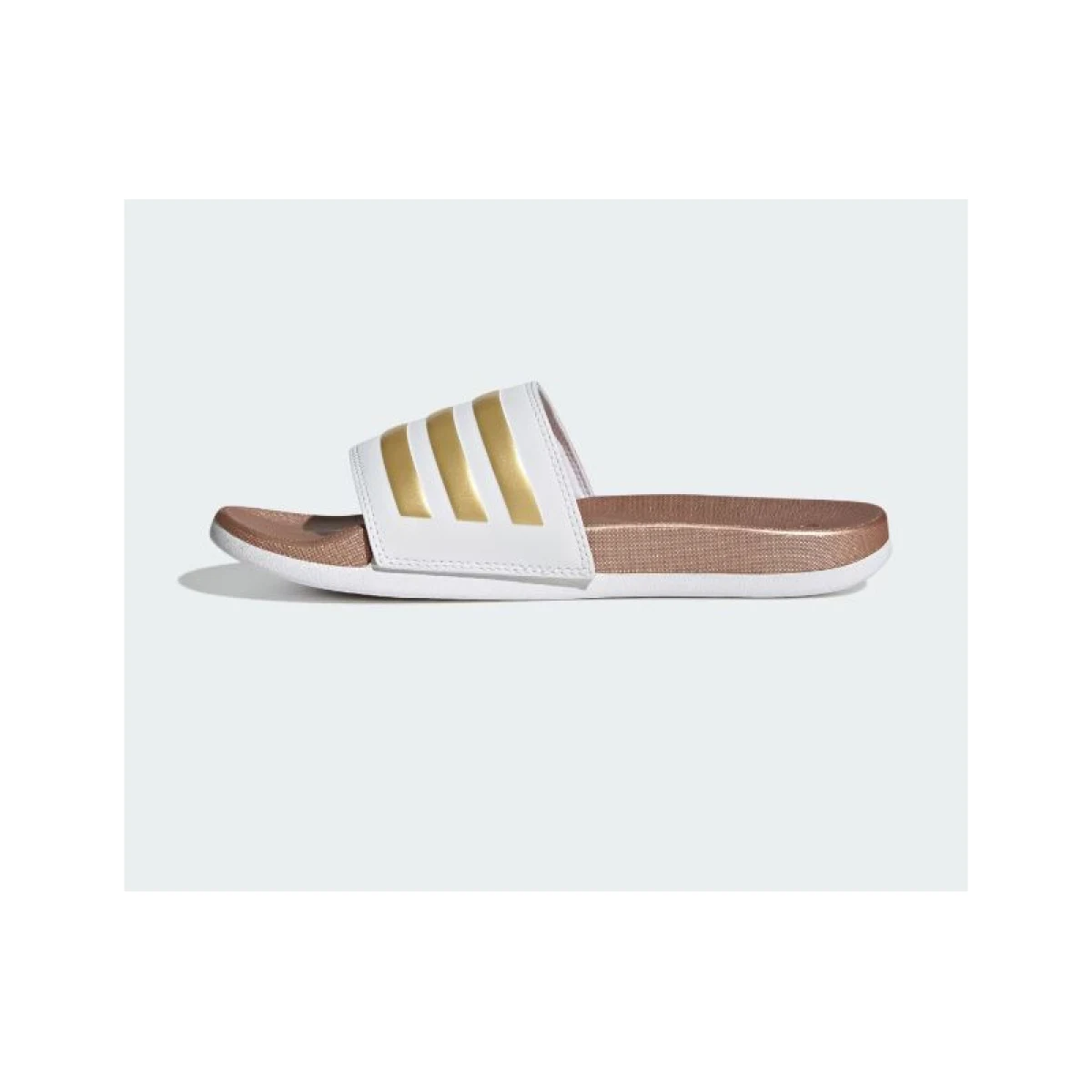 Dámske šlapky (plážová obuv) ADIDAS Adilette Comfort W cloud white cloud white matte gold · záber 2