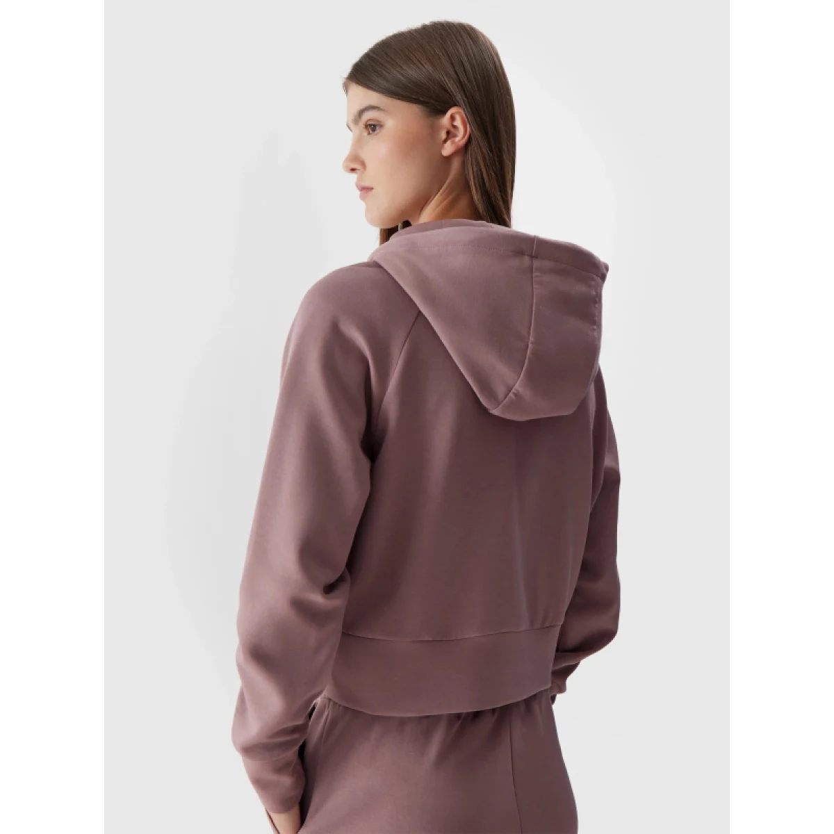 Dámska mikina so zipsom 4F SWEATSHIRT-AW23TSWSF0766-83S-BEIGE · záber 4