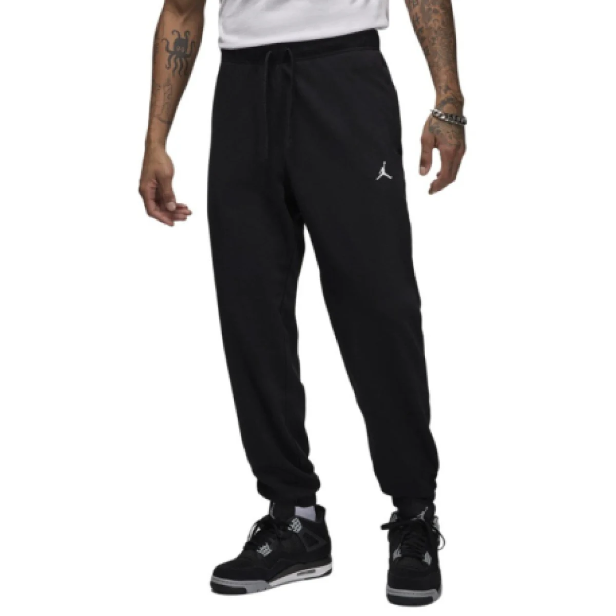 Pánske zateplené tepláky NIKE M J DF SPRT CSVR FLC PANT-010 BLACK WHITE · záber 1