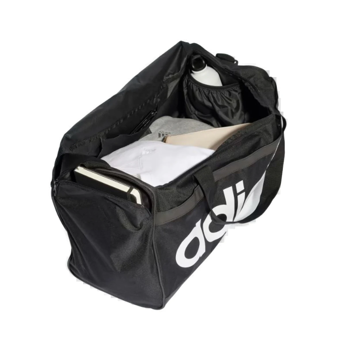Cestovná taška ADIDAS LINEAR DUFFEL M BLACK WHITE · záber 3