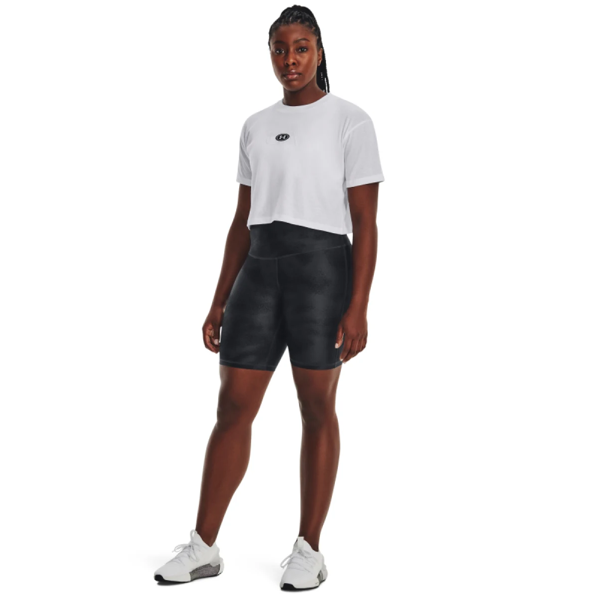 Dámske tréningové kraťasy UNDER ARMOUR Armour AOP Bike Short-BLK · záber 5