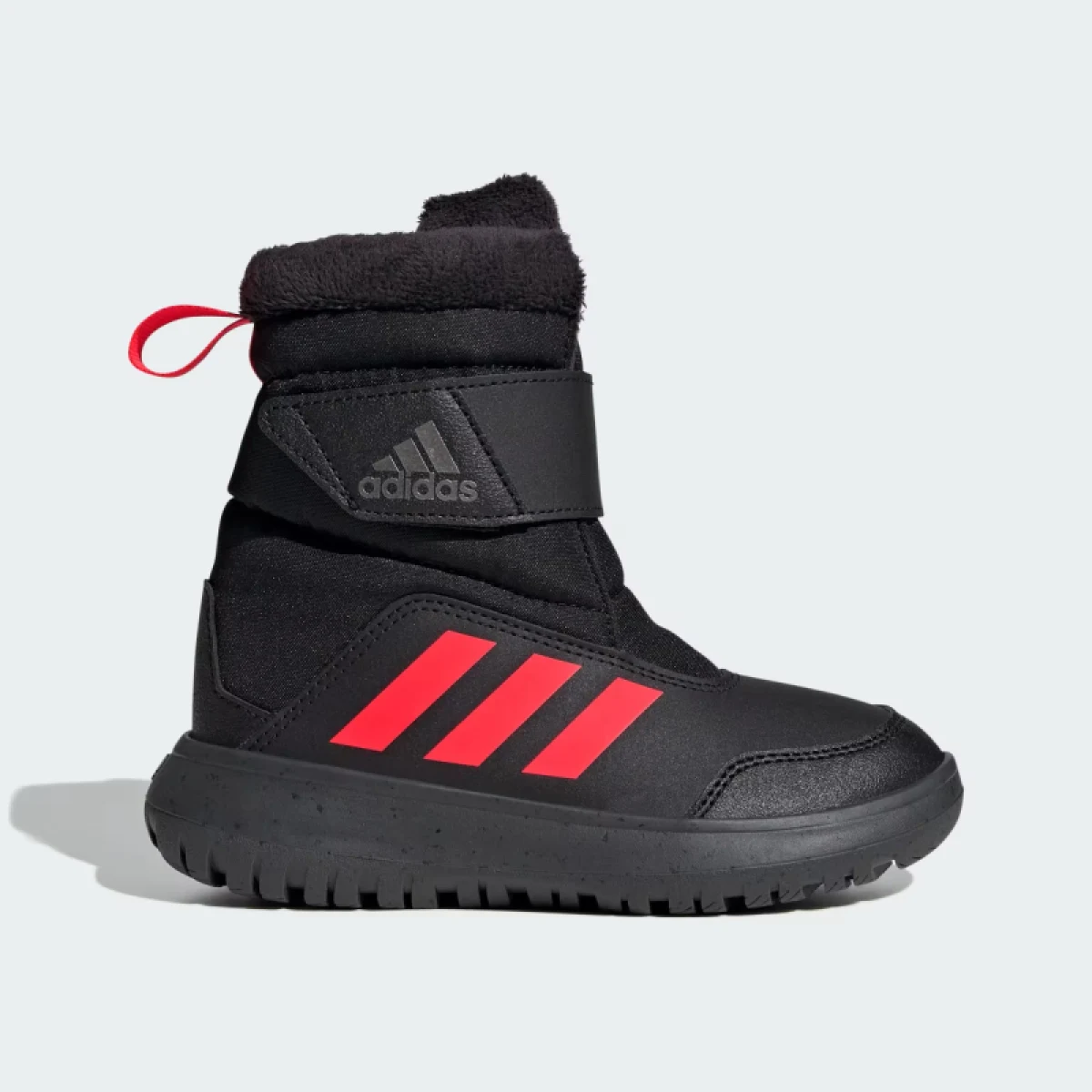 Chlapčenské vysoké zimné topánky ADIDAS Winterplay core black solar red iron metalic · záber 2