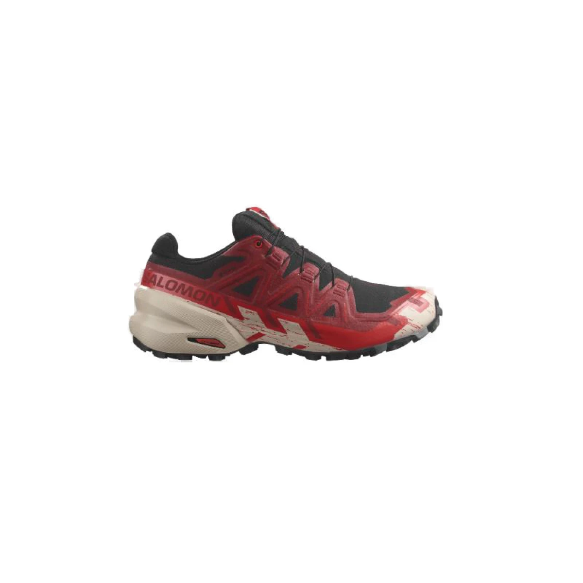 Pánska bežecká trailová obuv SALOMON Speedcross 6 GTX black red dalhia poppy red · záber 2