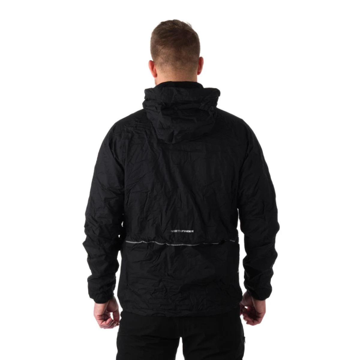 Pánska tréningová bunda s kapucňou NORTHFINDER NORTHKIT-BU-32682OR-black · záber 3