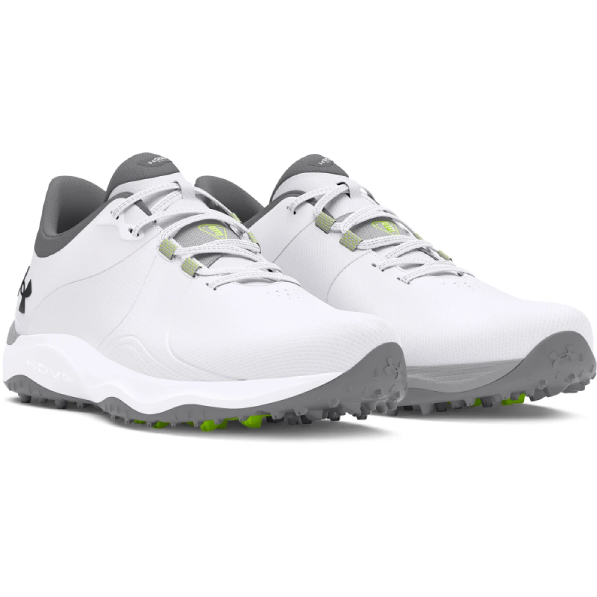 Pánske golfové topánky s hrotmi UNDER ARMOUR UA Drive Pro SL Wide white white metallic gun metal · záber 3