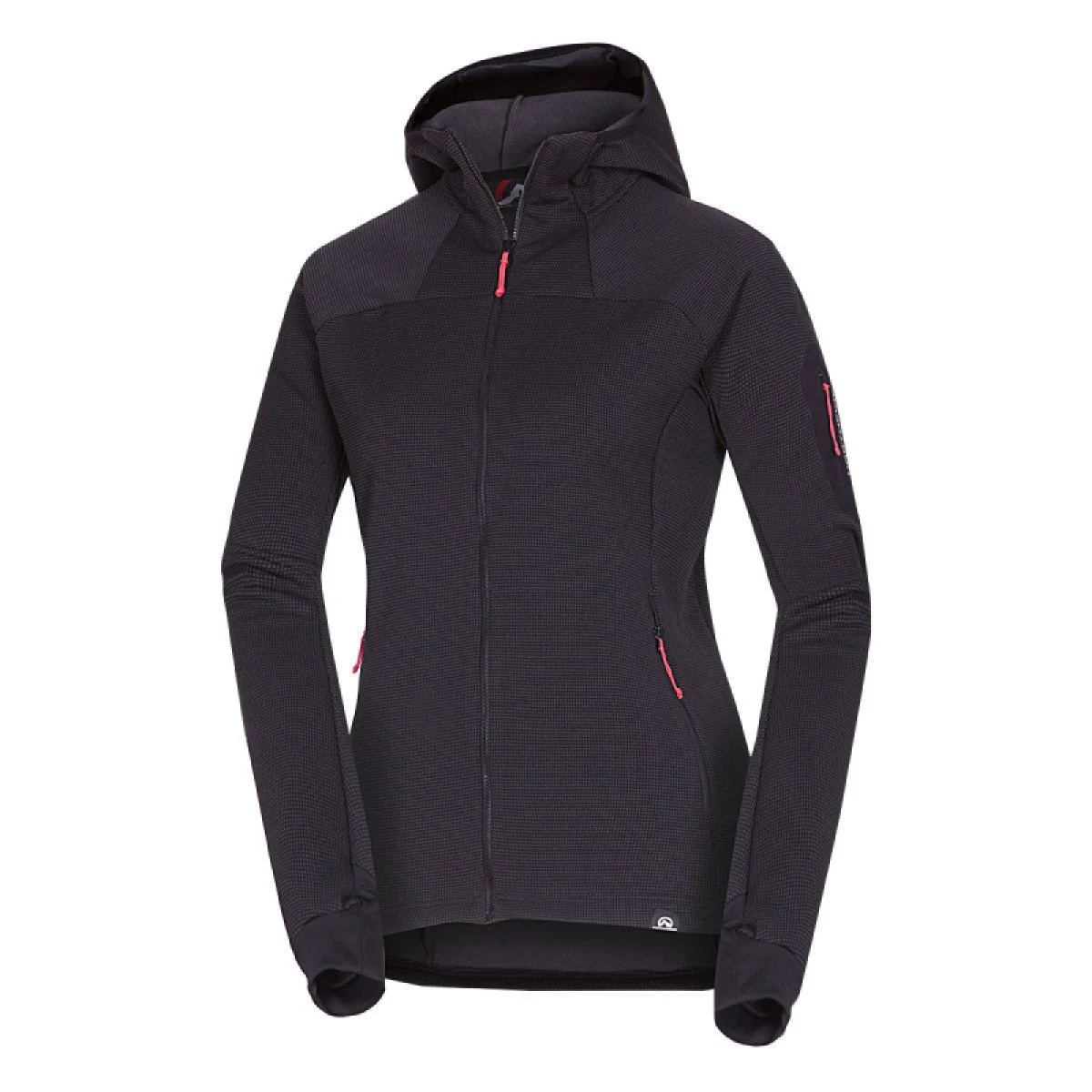 Dámska turistická mikina so zipsom NORTHFINDER MARCELLA-411greyblack · záber 4