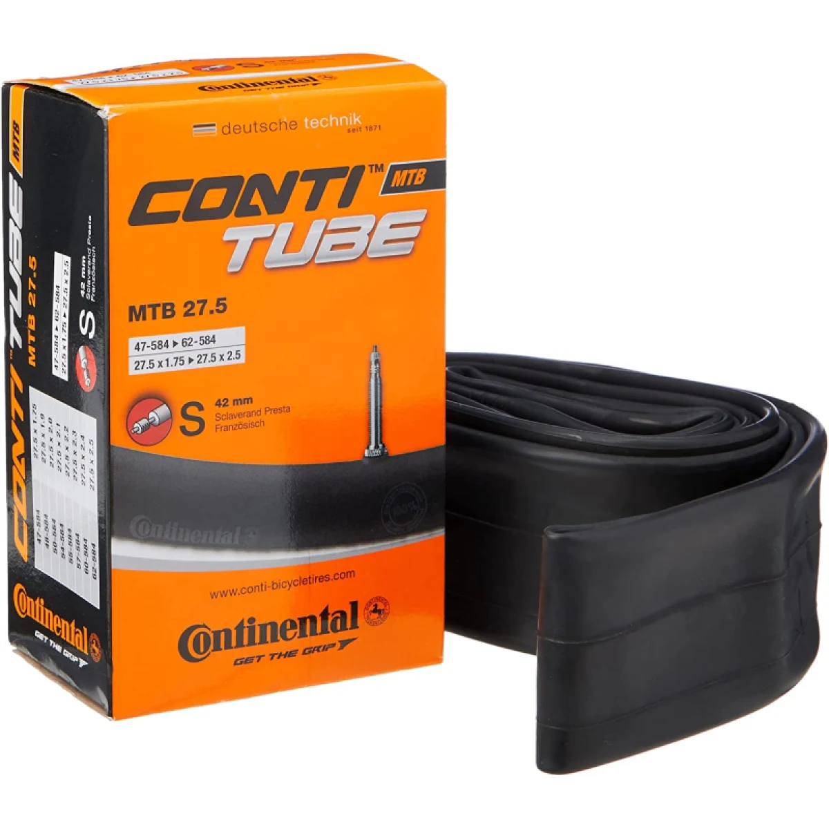 Duša na bicykel CONTINENTAL MTB 27,5 ventil FV42 · záber 2