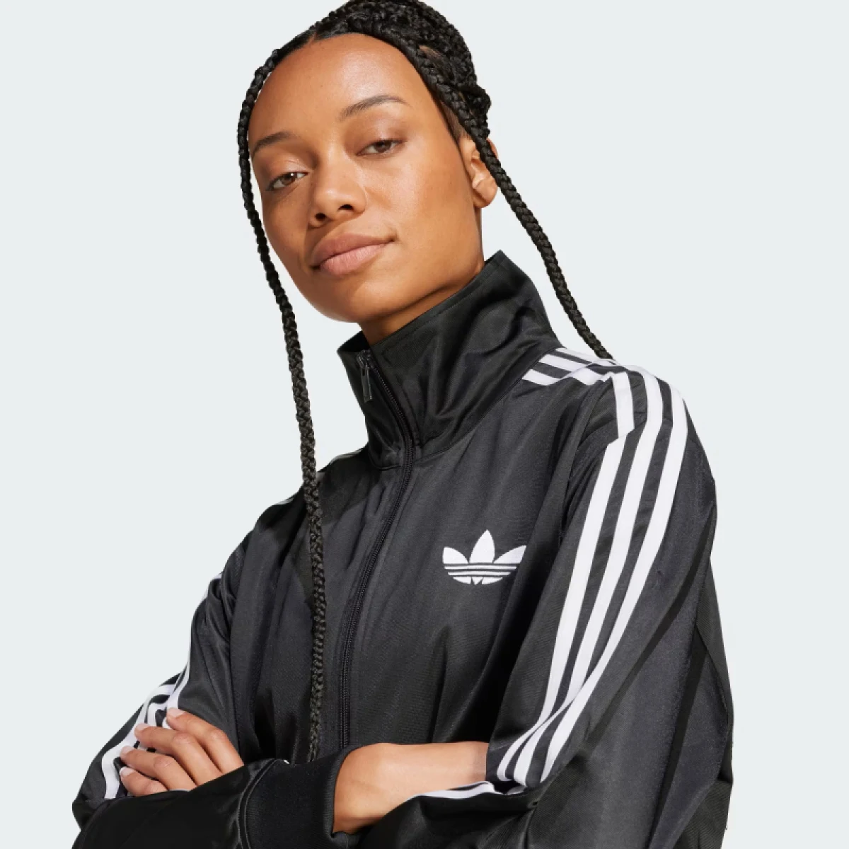 Dámska mikina so zipsom ADIDAS ORIGINALS FBIRD LOOSE TT-JC8251-Black · záber 5