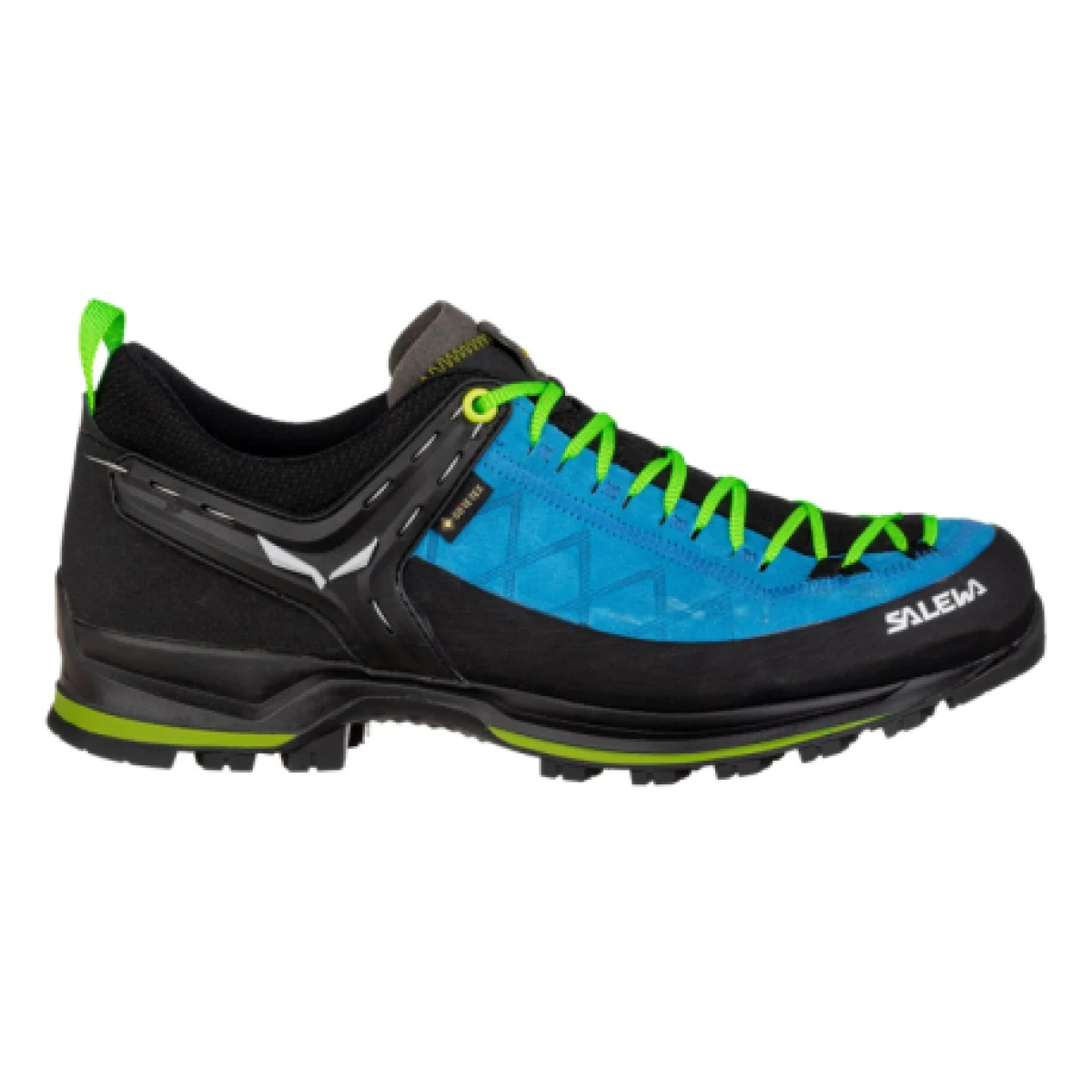 Pánska nízka turistická obuv SALEWA Mountain Trainer 2 GTX M blue danube fluo green · záber 1