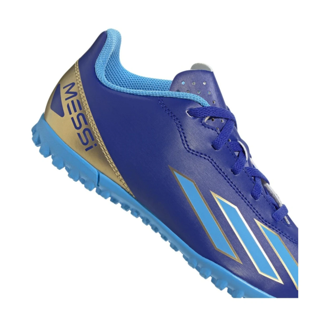 Chlapčenské futbalové kopačky turfy ADIDAS X Crazyfast Messi Jr TF lucid blue blue burst cloud white · záber 5