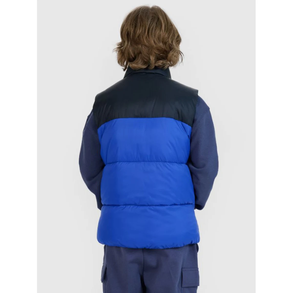 Chlapčenská vesta 4F JUNIOR VEST JACKET-JWSS25TVJAM208-36S-BLUE · záber 5