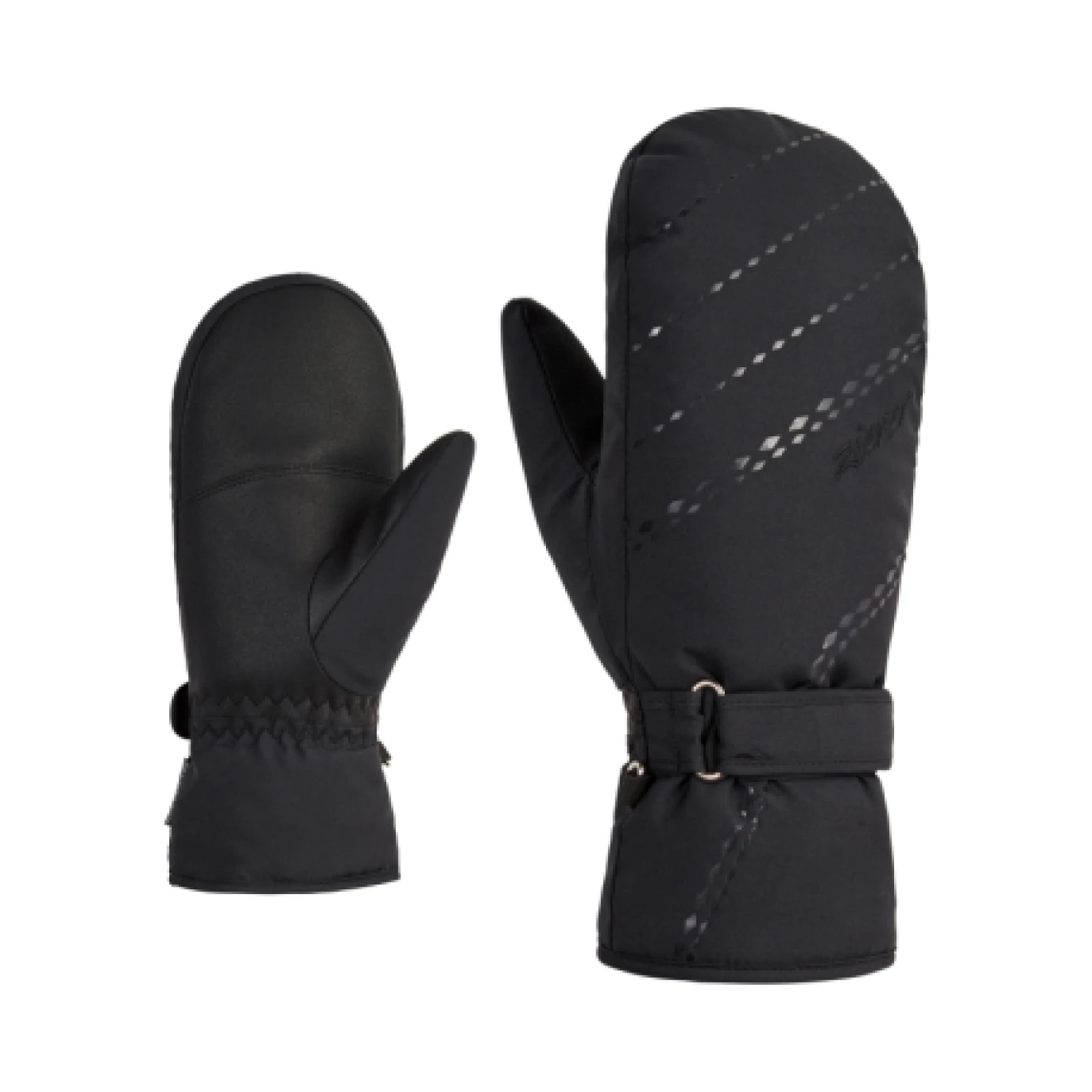 Dámske lyžiarske rukavice palčiaky ZIENER KORVANA-801188-12-black · záber 1