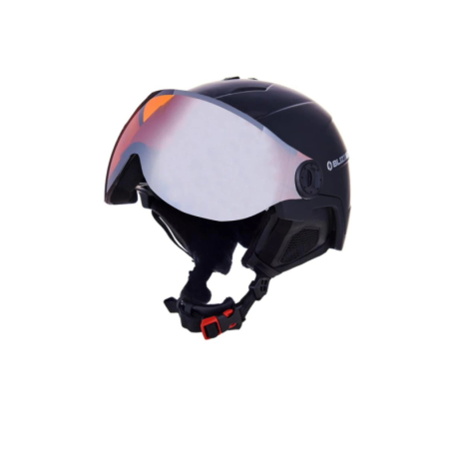 Lyžiarska prilba so štítom BLIZZARD Double Visor ski helmet, black matt, orange lens, silver mirror S2 · záber 1