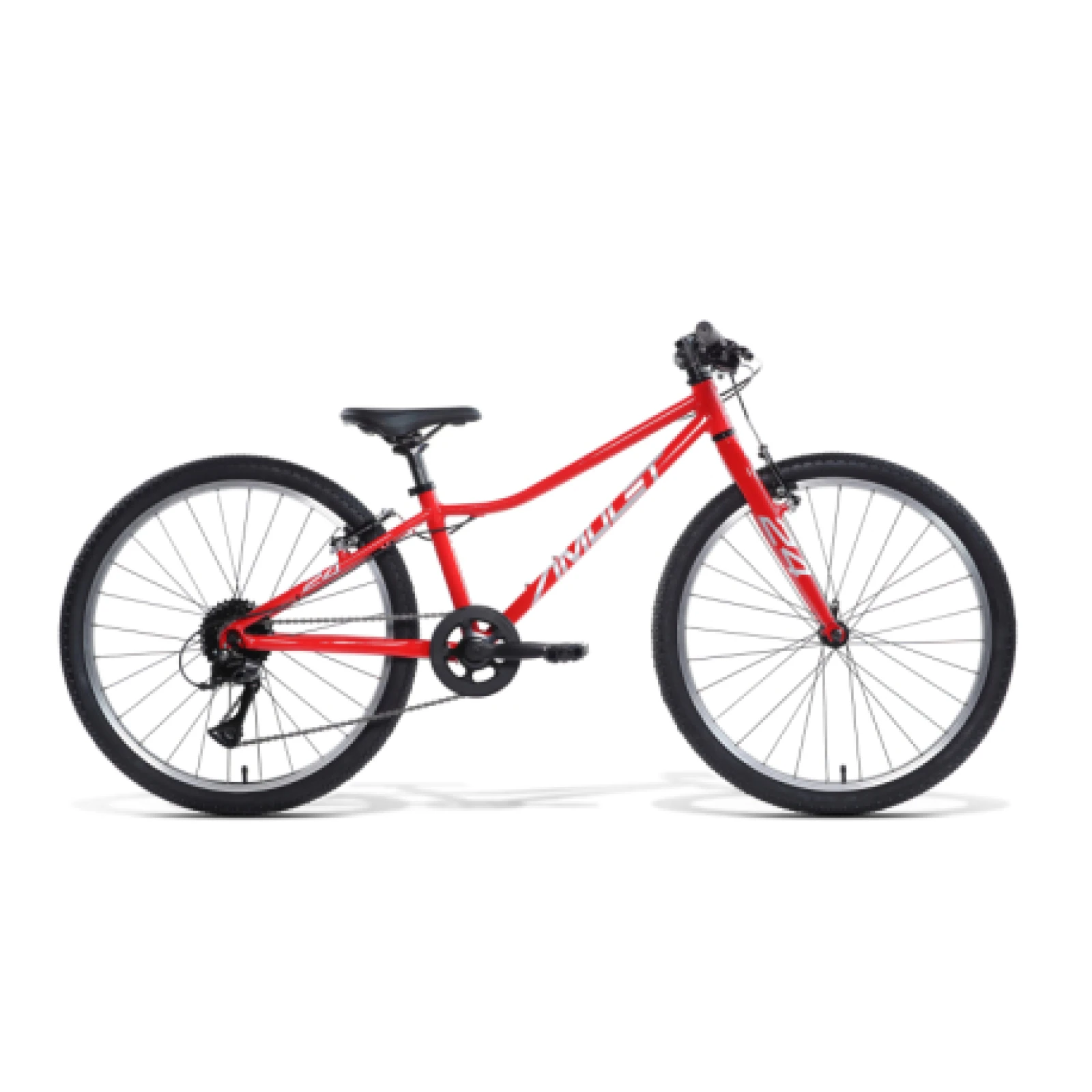 Juniorský horský bicykel AMULET 24 Fun, red shiny silver · záber 1