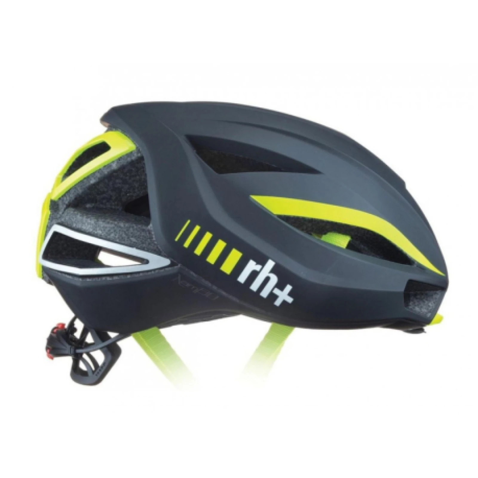 Cyklistická prilba RH+ Lambo, matt black shiny yellow fluo · záber 1