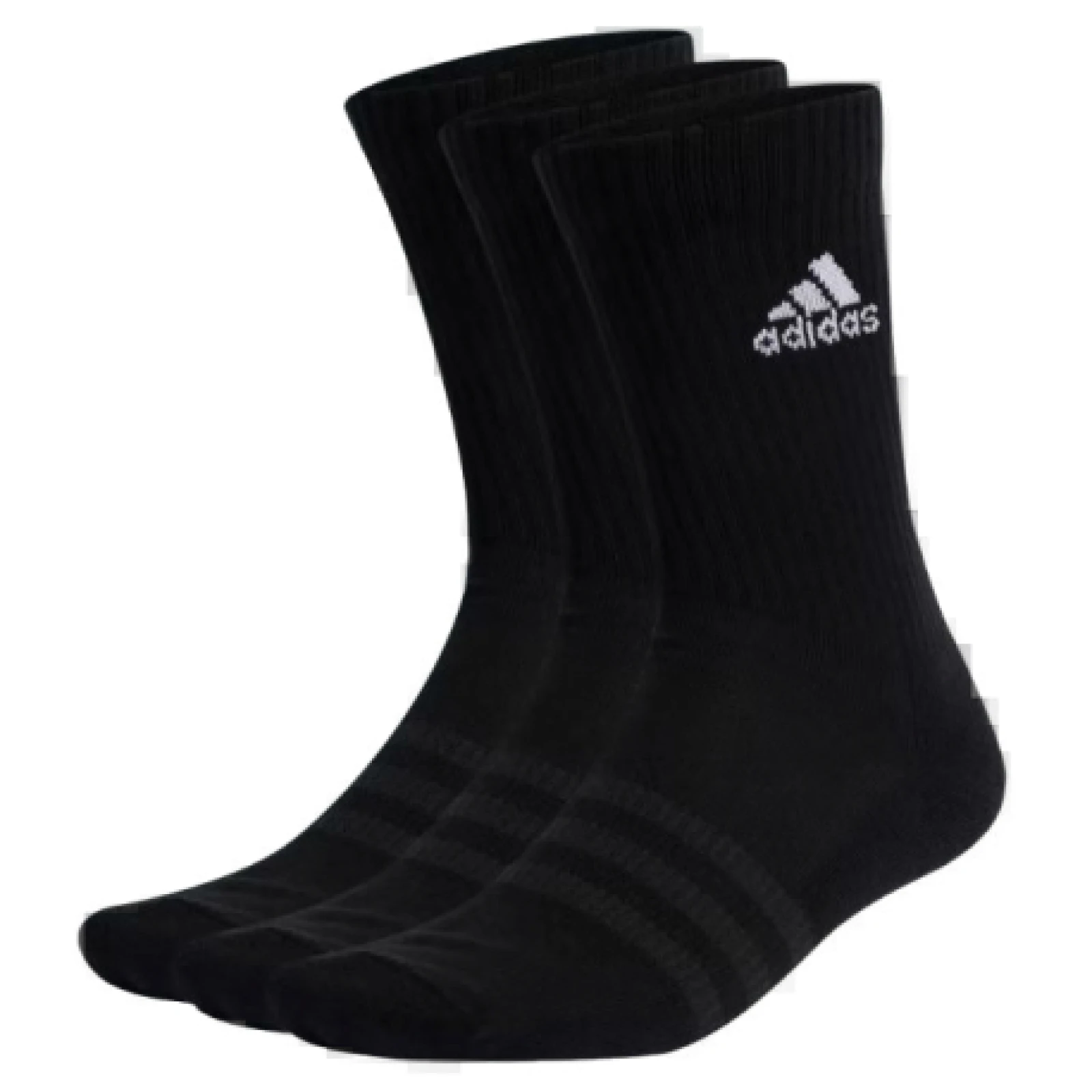 Ponožky ADIDAS 3 PACK-CUSH CRW -BLACK WHITE · záber 1