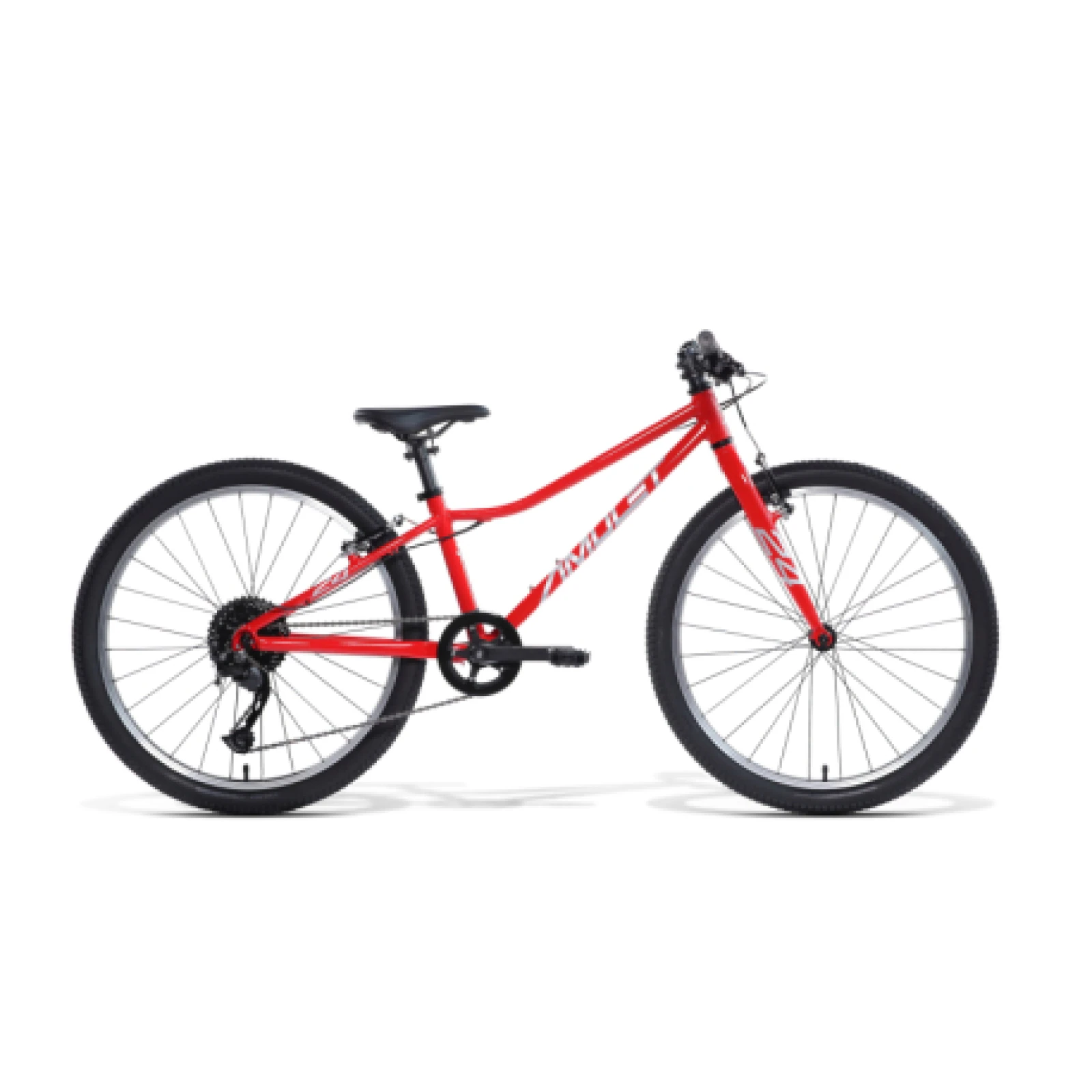 Juniorský horský bicykel AMULET 24 Tomcat, red shiny silver · záber 1