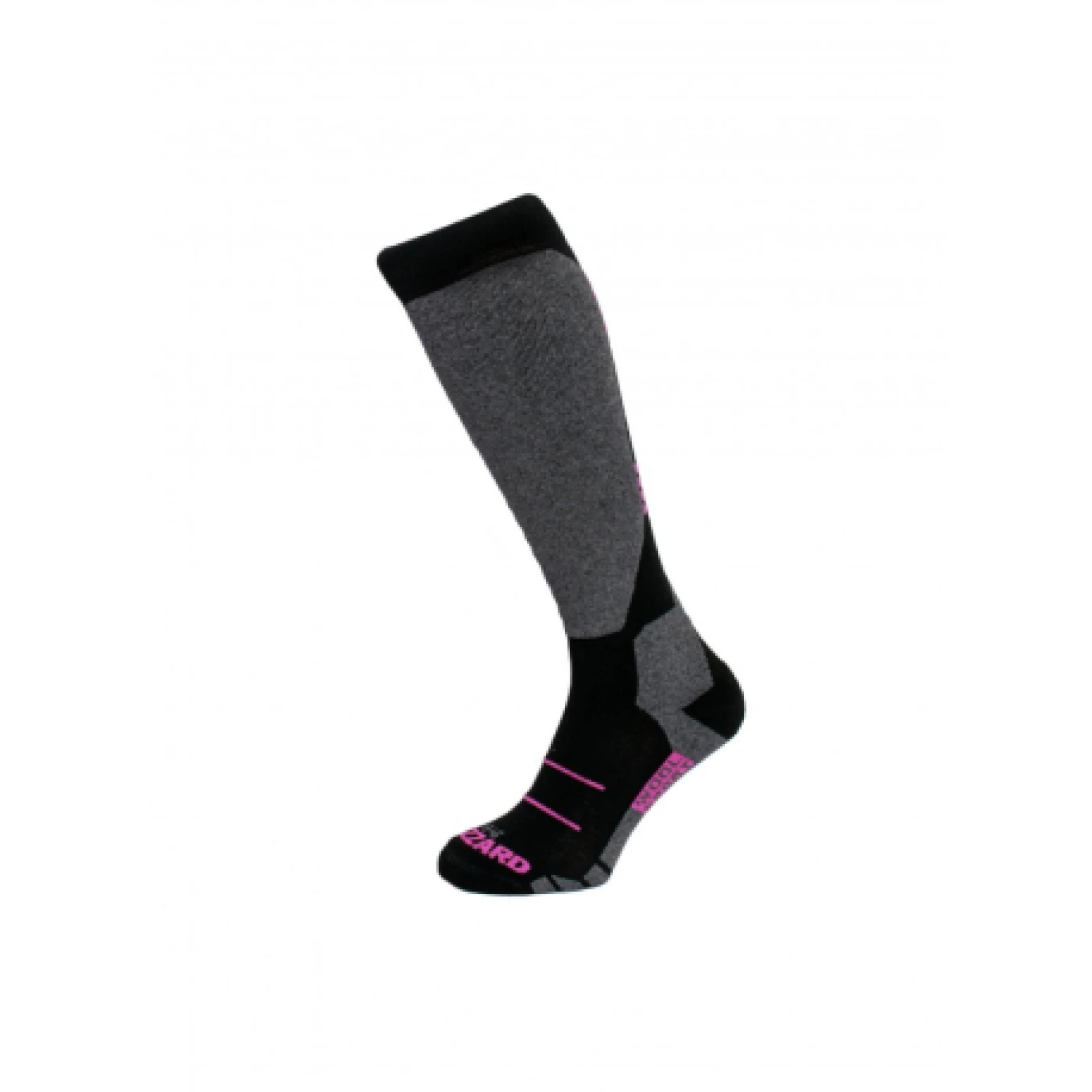 Juniorské lyžiarske podkolienky (ponožky) BLIZZARD Wool Sport Junior ski socks, black pink · záber 1