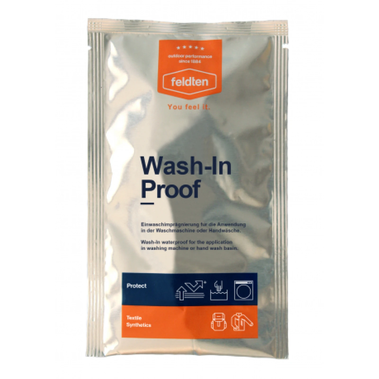 Ošetrovací prípravok na textil FELDTEN Wash-in Proof 50 ml, CZ SK PL HU · záber 1