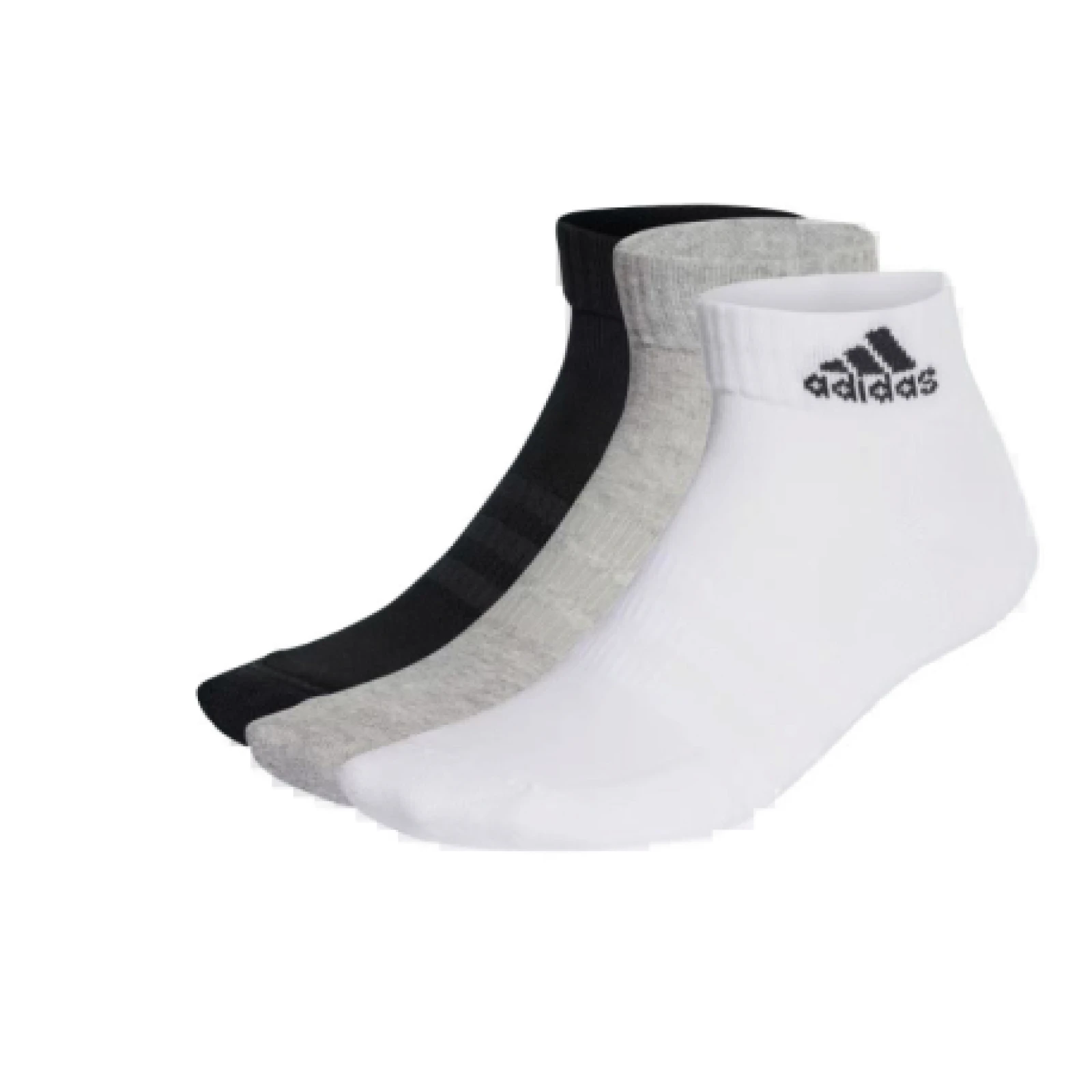 Ponožky ADIDAS 3 PACK-C SPW ANK-MGREYH WHITE BLACK · záber 1