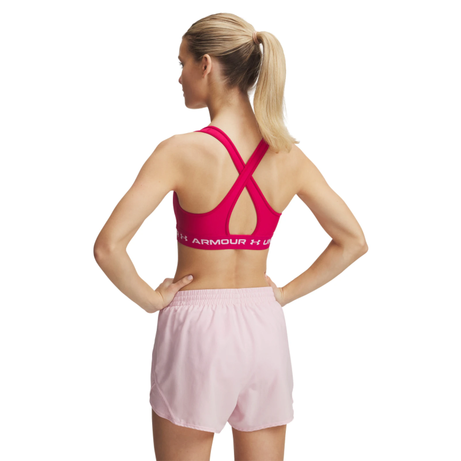 Dámska tréningová športová podprsenka UNDER ARMOUR Crossback Mid Bra-PPL · záber 2