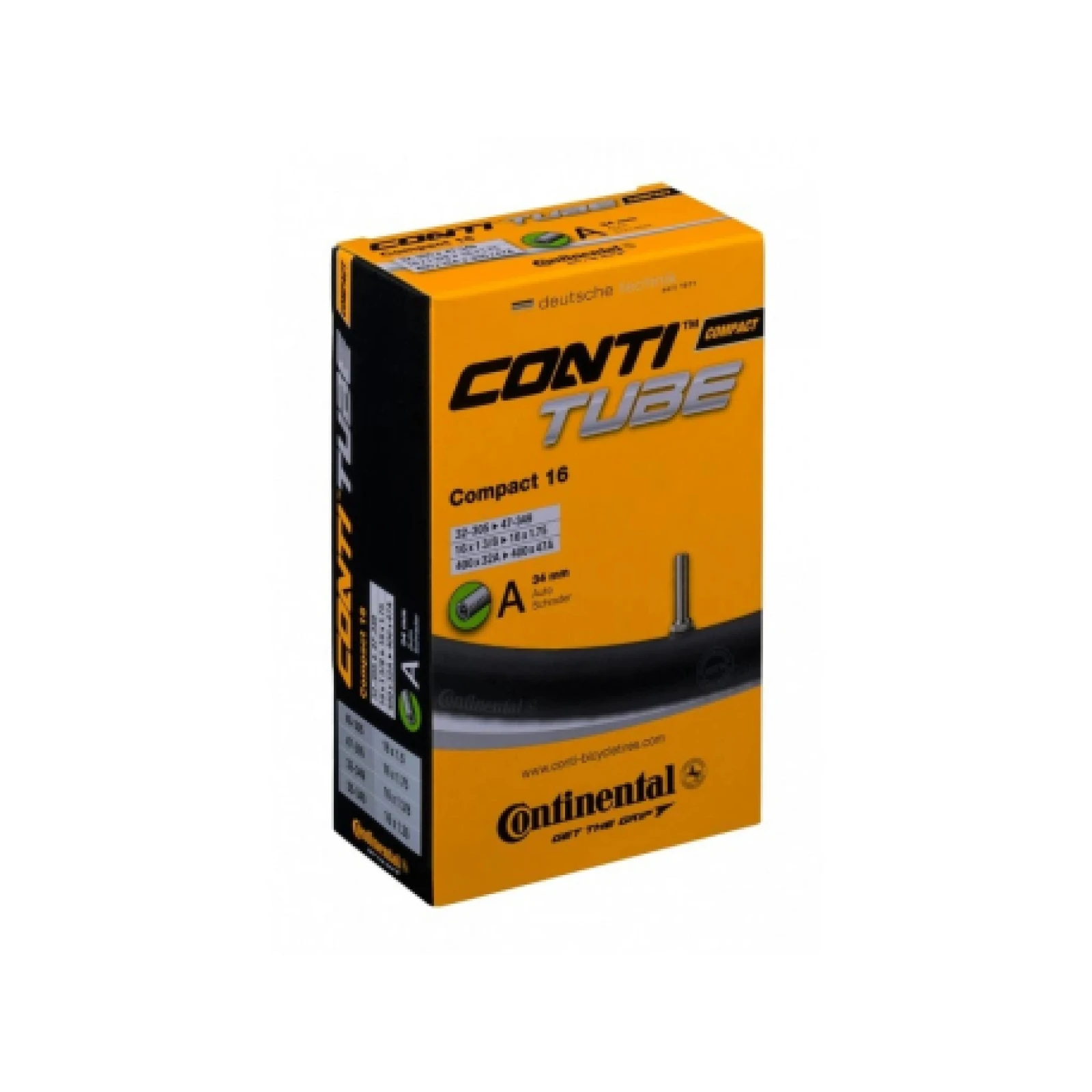 Duša na bicykel CONTINENTAL Compact 16 - autoventil · záber 1
