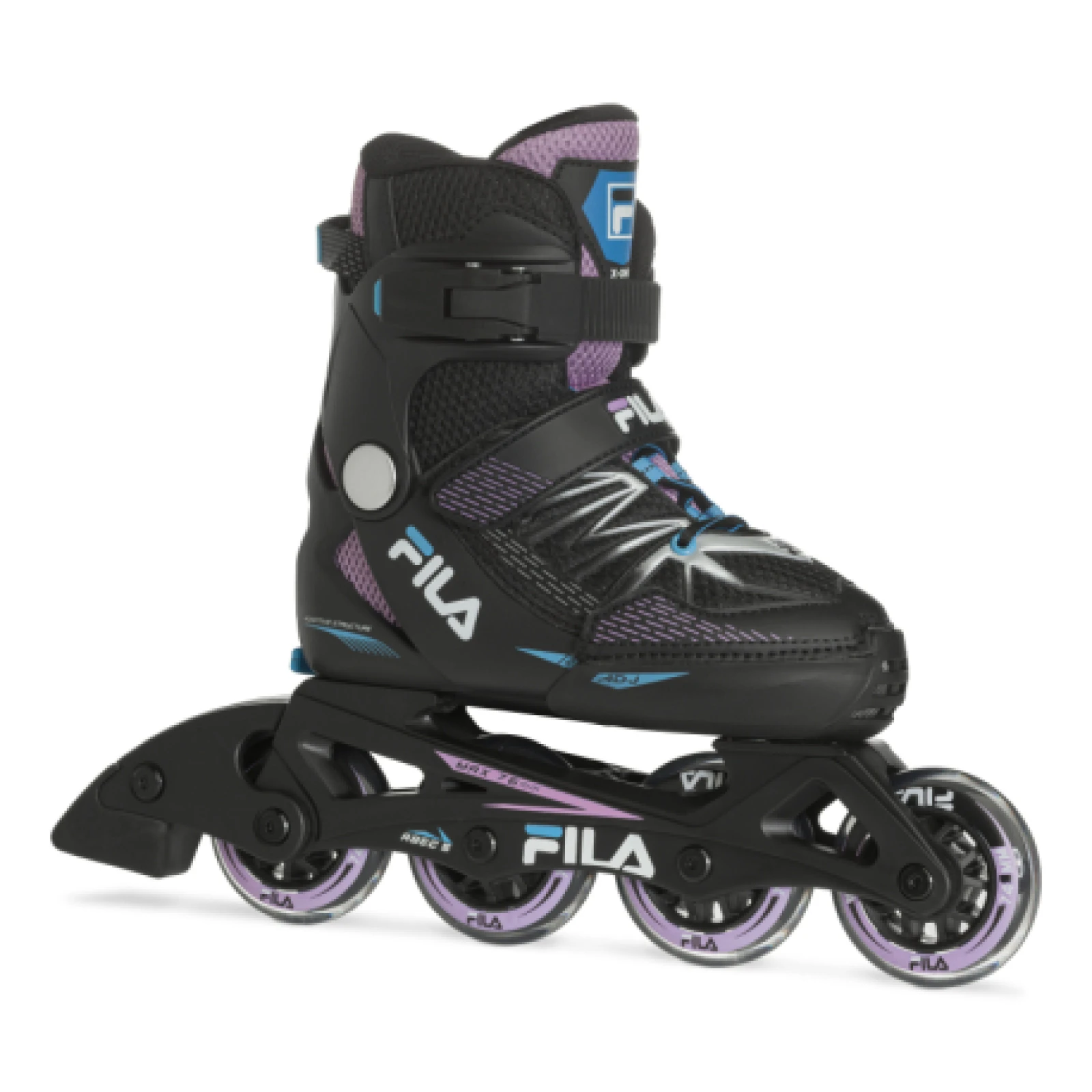 Juniorské kolieskové korčule FILA SKATES X-ONE G BLACK PINK LIGHTBLUE · záber 1