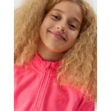 Dievčenská lyžiarska flisová mikina 4F JUNIOR FLEECE UNDERWEAR-JAW23UFLEF033-55S-HOT PINK · záber 5