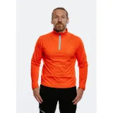 Pánske turistické tričko s dlhým rukávom EVERETT TEECO ZIP red melange · záber 2