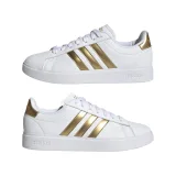 Dámska rekreačná obuv ADIDAS Grand Court 2.0 cloud white cloud white matte gold · záber 3