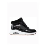 Dievčenské členkové zimné topánky SKECHERS Uno Cozy On Air black gold · záber 2