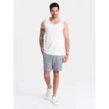 Pánske tričko s krátkym rukávom s v-výstrihom OMBRE Tank top OM-TSBT-0192 V-1 white · záber 5
