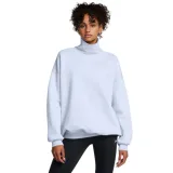Dámska zateplená mikina UNDER ARMOUR UA Icon Fleece OS Mock Crew-BLU · záber 1