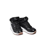 Dievčenské členkové zimné topánky SKECHERS Uno Cozy On Air black gold · záber 3