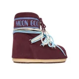 Nízke zimné topánky MOON BOOT MB ICON LOW SUEDE LACES-D013 BURGUNDY · záber 1