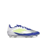 Chlapčenské futbalové kopačky outdoorové ADIDAS F50 League Messi Jr FG MG silver metallic solar yellow lucid blue · záber 1