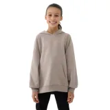 Dievčenská mikina s kapucňou 4F JUNIOR SWEATSHIRT-JWSS25TSWSF1478-83S-BEIGE · záber 1
