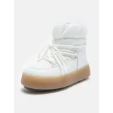 Dievčenské členkové zimné topánky MOON BOOT JTRACK LOW NYLON WP, 002 white · záber 2