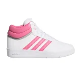 Dievčenská rekreačná obuv ADIDAS Hoops 4.0 Mid Jr cloud white pink fuchsia grey two · záber 2