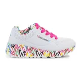 Dievčenská rekreačná obuv SKECHERS Uno Lite Lovely Luv K white pink · záber 2