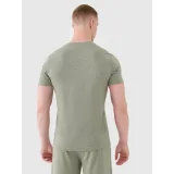 Pánske tréningové tričko s krátkym rukávom 4F TSHIRT FNK M1344-44M-OLIVE MELANGE · záber 3