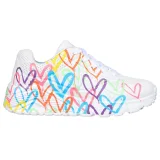 Dievčenská rekreačná obuv SKECHERS Uno Lite Spread The Love K white · záber 2