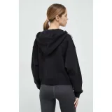 Dámska mikina so zipsom ADIDAS W 3S FT FZ S HD-IC8781-Black · záber 3
