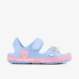 Dievčenské sandále COQUI Yogi + Amulet K light elemental blue fondant pink · záber 2