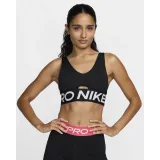 Dámska tréningová športová podprsenka NIKE PRO W NP INDY PLUNGE BRA BOLD-010 BLACK WHITE WHITE · záber 2