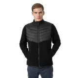 Pánska turistická flisová mikina so zipsom 4F MENS FLEECE PLM014A-20S-DEEP BLACK · záber 1